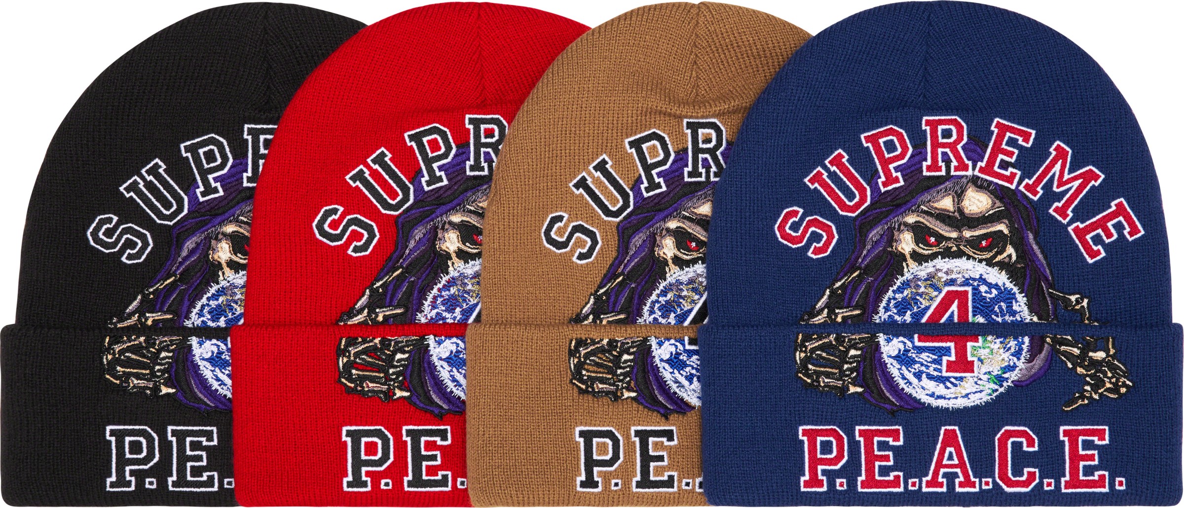 Peace Embroidered Beanie